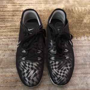 Nike Black and Silver shoes